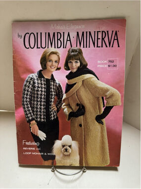 COLUMBIA MINERVA MOHAIR ELEGANCE BOOK 752 KNITTING & CROCHET